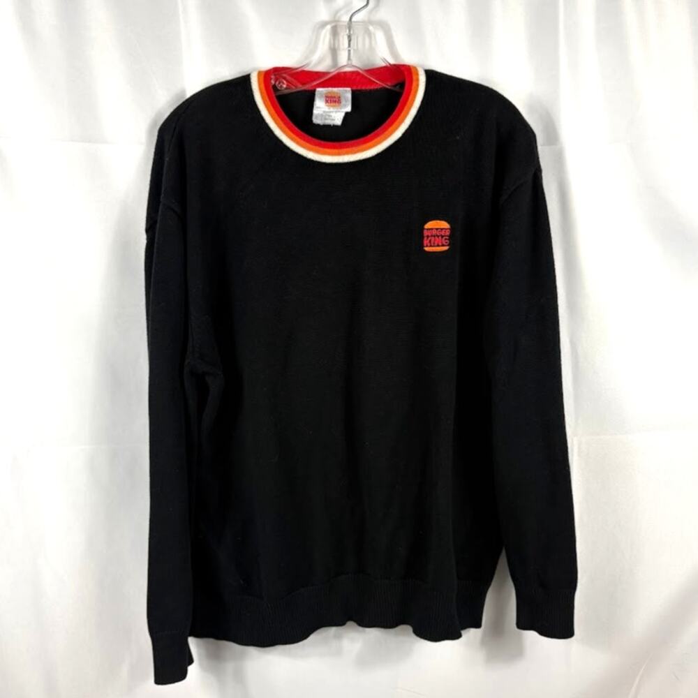 Burger King XL Sweater Work Employee Uniform Sweatshirt BK